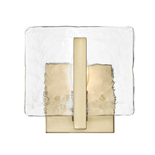  3164-1W BCB-HWG - Aenon 1-Light Wall Sconce in Brushed Champagne Bronze with Hammered Water Glass Shade